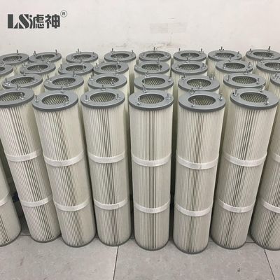High Performance Cartridge Dust Filter , 99.97% Fiber Glass Dust Collector Filter