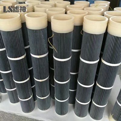 High Performance Cartridge Dust Filter , 99.97% Fiber Glass Dust Collector Filter