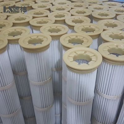 High Performance Cartridge Dust Filter , 99.97% Fiber Glass Dust Collector Filter